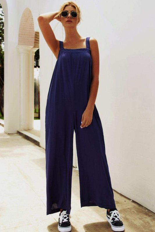 Wide Strap Wide Leg Jumpsuit - Trendsi - Flyclothing LLC