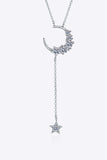 Star & Moon Moissanite Necklace - Trendsi - Flyclothing LLC