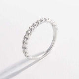 925 Sterling Silver Curb Chain Ring - Trendsi - Flyclothing LLC