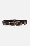 Symmetrical Zinc Alloy Buckle PU Leather Belt - Trendsi - Flyclothing LLC