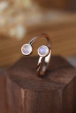 High Quality Natural Moonstone 925 Sterling Silver Toi Et Moi Ring - Trendsi - Flyclothing LLC