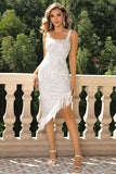 Fringed Asymmetrical Hem Dress - Trendsi - Flyclothing LLC