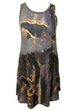 Abstract Print Round Neck Sleeveless Dress with Pockets - Trendsi - Flyclothing LLC