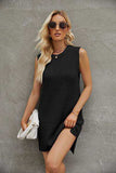 Tied Round Neck Sleeveless Sweater Dress - Trendsi - Flyclothing LLC