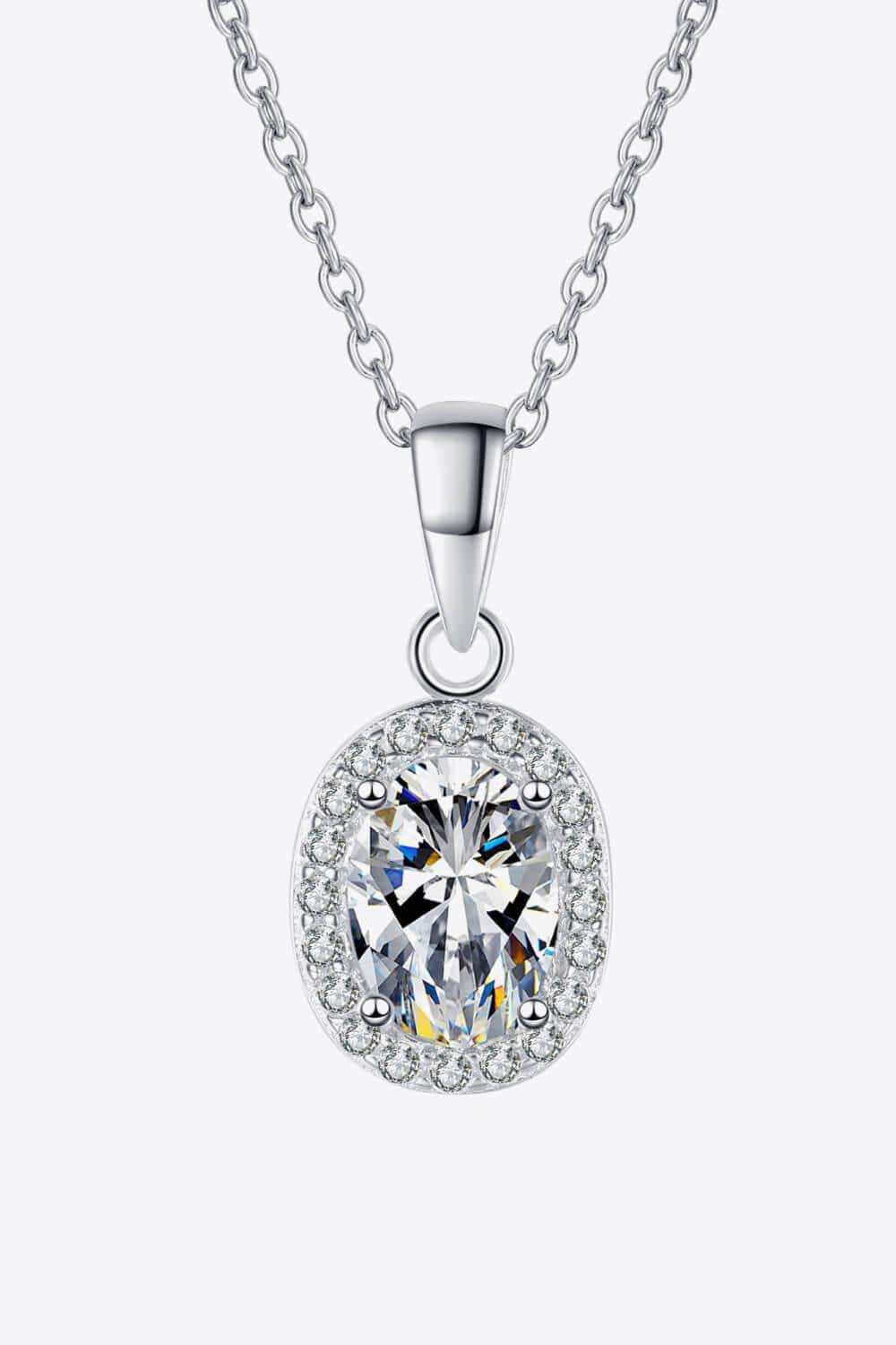 Be The One 1 Carat Moissanite Pendant Necklace - Trendsi - Flyclothing LLC