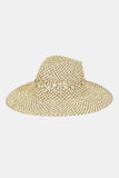 Fame Cutout Woven Straw Hat - Trendsi - Flyclothing LLC