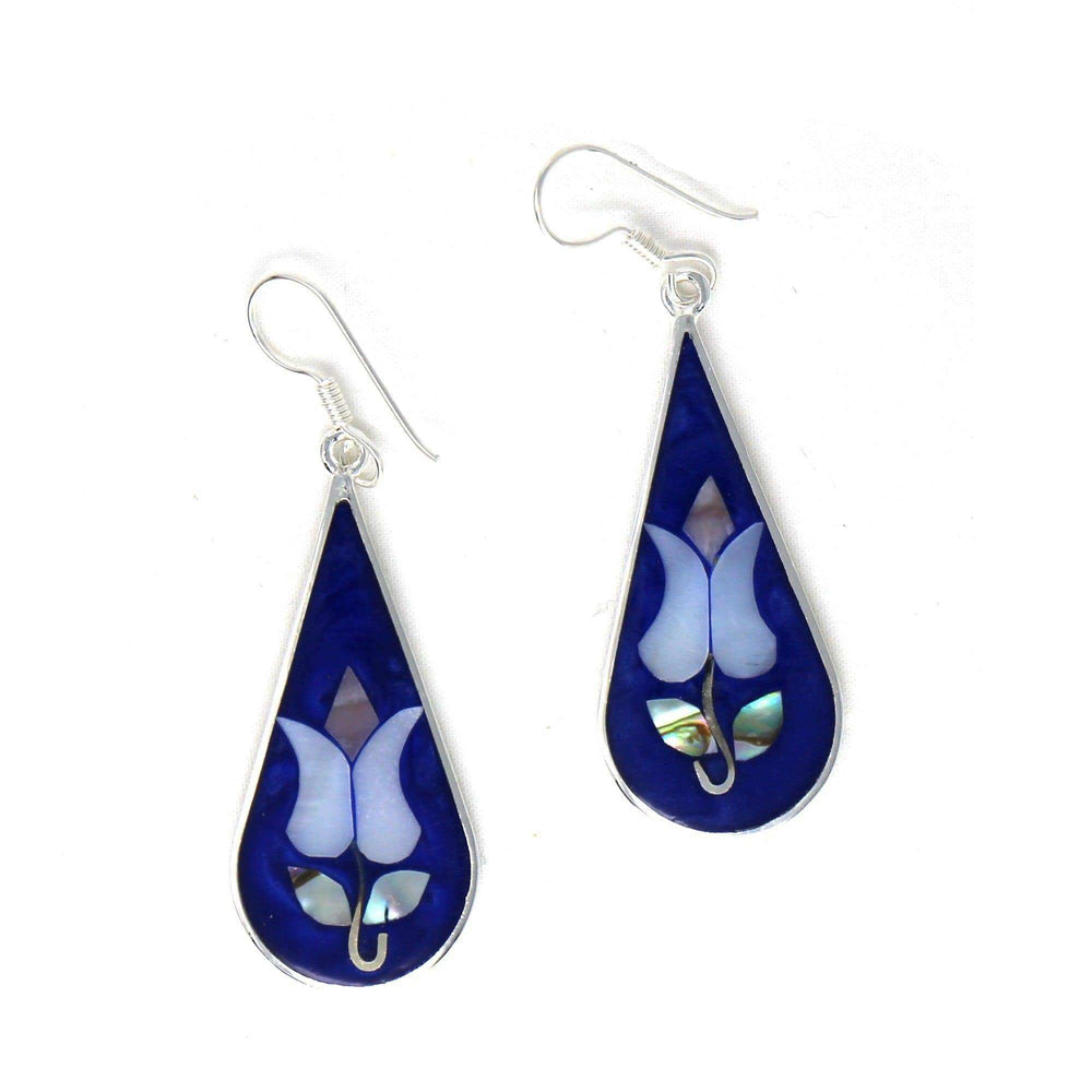 Tulip Abalone Teardrop Earrings - Artisana - Flyclothing LLC