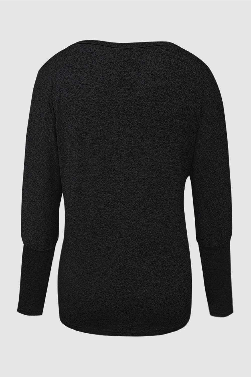 Cutout Round Neck Long Sleeve T-Shirt - Trendsi - Flyclothing LLC