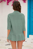 Half Sleeve Open Front Cardigan - Trendsi - Flyclothing LLC