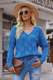 Openwork V-Neck Knit Top - Trendsi - Flyclothing LLC