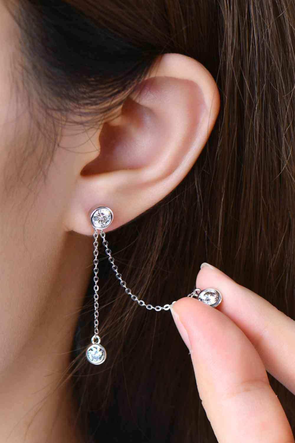 2.6 Carat Moissanite 925 Sterling Silver Earrings - Trendsi - Flyclothing LLC