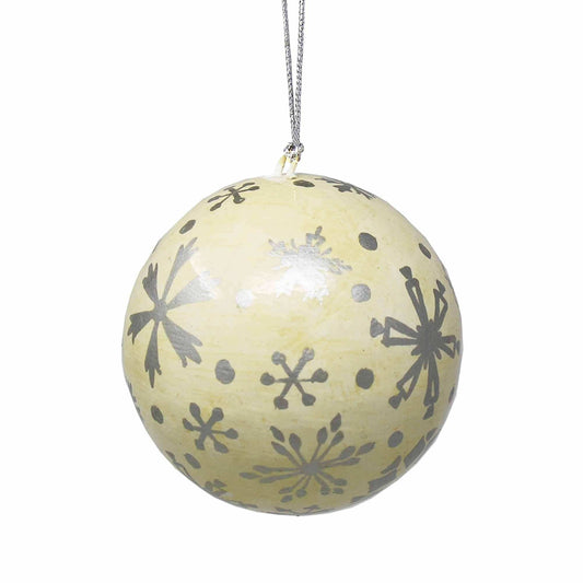 Handpainted Ornament Silver Snowflakes - Asha Handicrafts - Flyclothing LLC