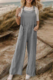 Full Size Wide Leg Front Pocket Jumpsuit - Trendsi - Flyclothing LLC