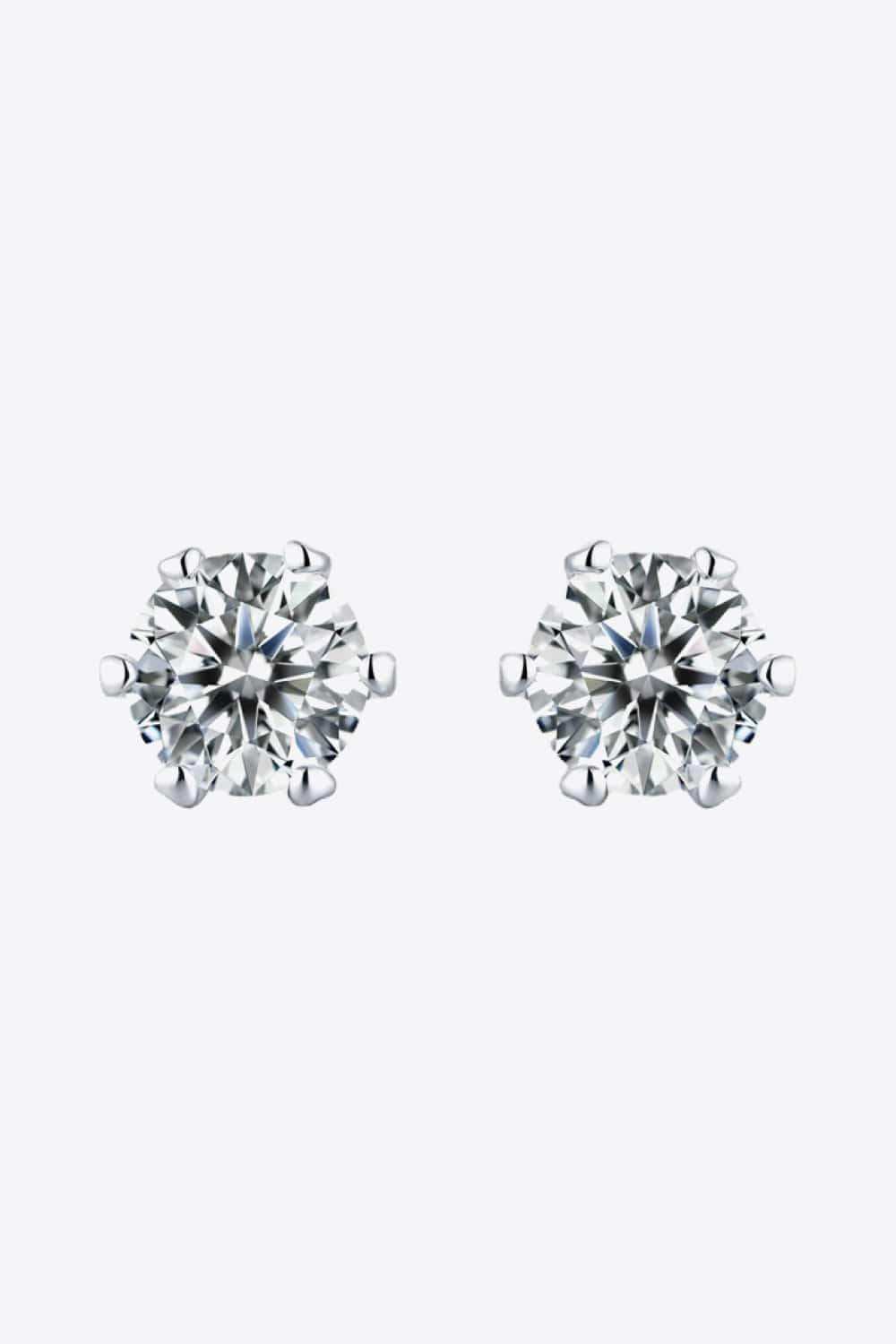 Good Days Ahead Moissanite Stud Earrings - Trendsi - Flyclothing LLC