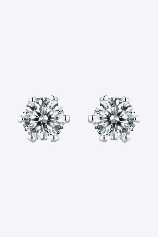 Good Days Ahead Moissanite Stud Earrings - Trendsi - Flyclothing LLC