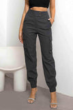 High Waist Cargo Pants - Trendsi - Flyclothing LLC