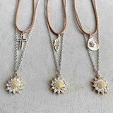 Sunflower Pendant Necklace Set - Trendsi - Flyclothing LLC