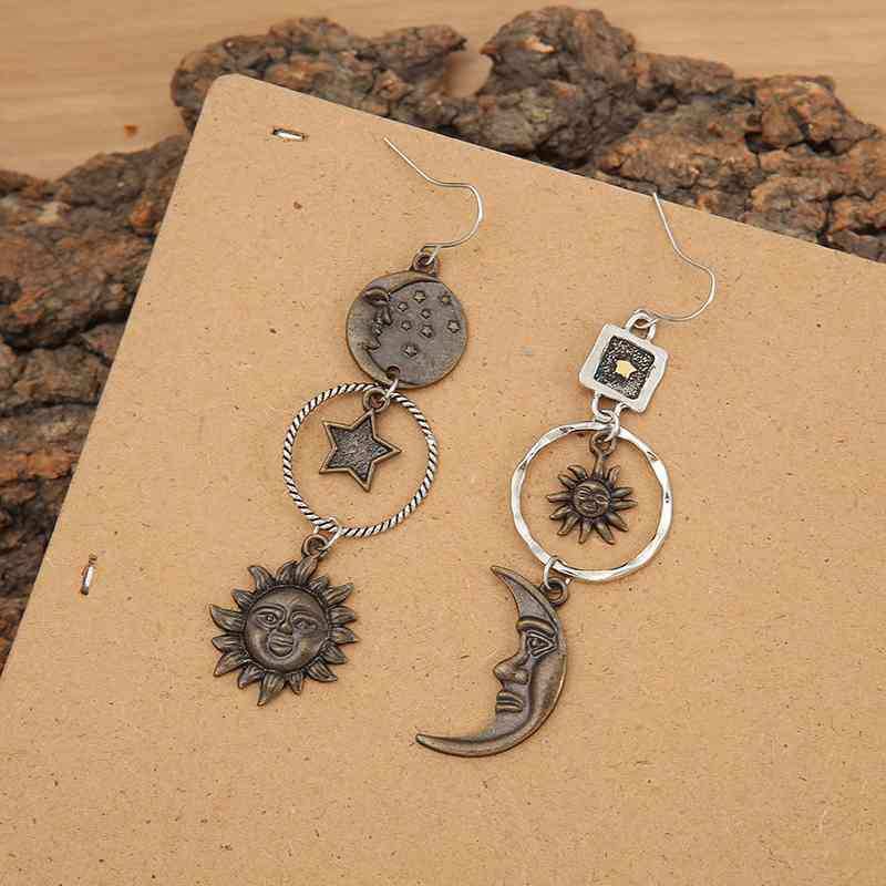 Star, Sun, and Moon Earrings - Trendsi - Flyclothing LLC