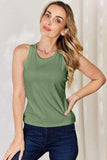 Basic Bae Full Size Round Neck Racerback Tank - Trendsi - Flyclothing LLC