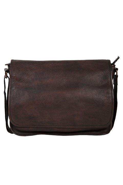 Scully CHOCOLATE MESSENGER BAG - Scully Leather - Flyclothing LLC