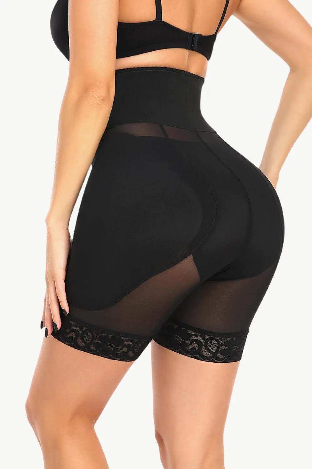 Full Size Breathable Lace Trim Shaping Shorts - Trendsi - Flyclothing LLC