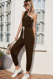 One-Shoulder Sleeveless Jumpsuit - Trendsi - Flyclothing LLC