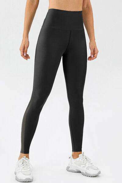 High Waist Skinny Active Pants - Trendsi - Flyclothing LLC