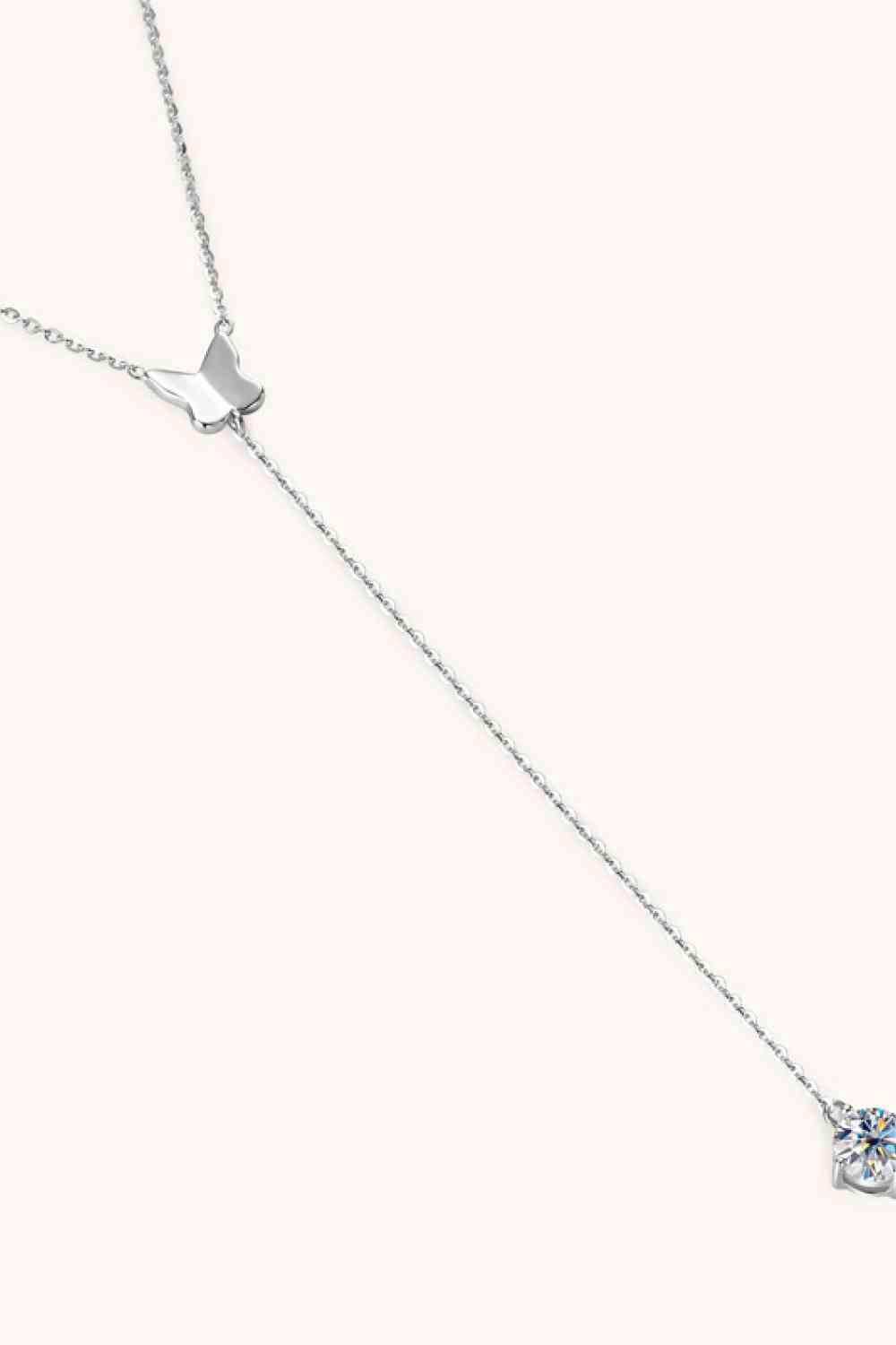 1 Carat Moissanite 925 Sterling Silver Necklace - Trendsi - Flyclothing LLC