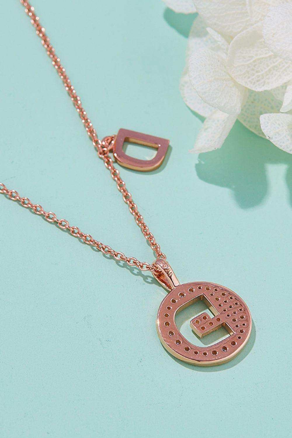 Moissanite A to J Pendant Necklace - Trendsi - Flyclothing LLC