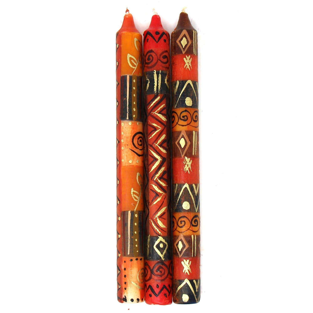 Set of Three Boxed Tall Hand-Painted Candles - Bongazi Design - Nobunto - Nobunto - Flyclothing LLC