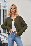 Button Down Exposed Seam Cardigan - Trendsi - Flyclothing LLC