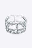 Moissanite Cutout Wide Ring - Trendsi - Flyclothing LLC
