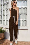 One-Shoulder Sleeveless Jumpsuit - Trendsi - Flyclothing LLC