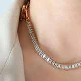 Titanium Steel Gold-Plated Necklace - Trendsi - Flyclothing LLC