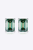 2 Carat Moissanite Stud Earrings in Green - Trendsi - Flyclothing LLC