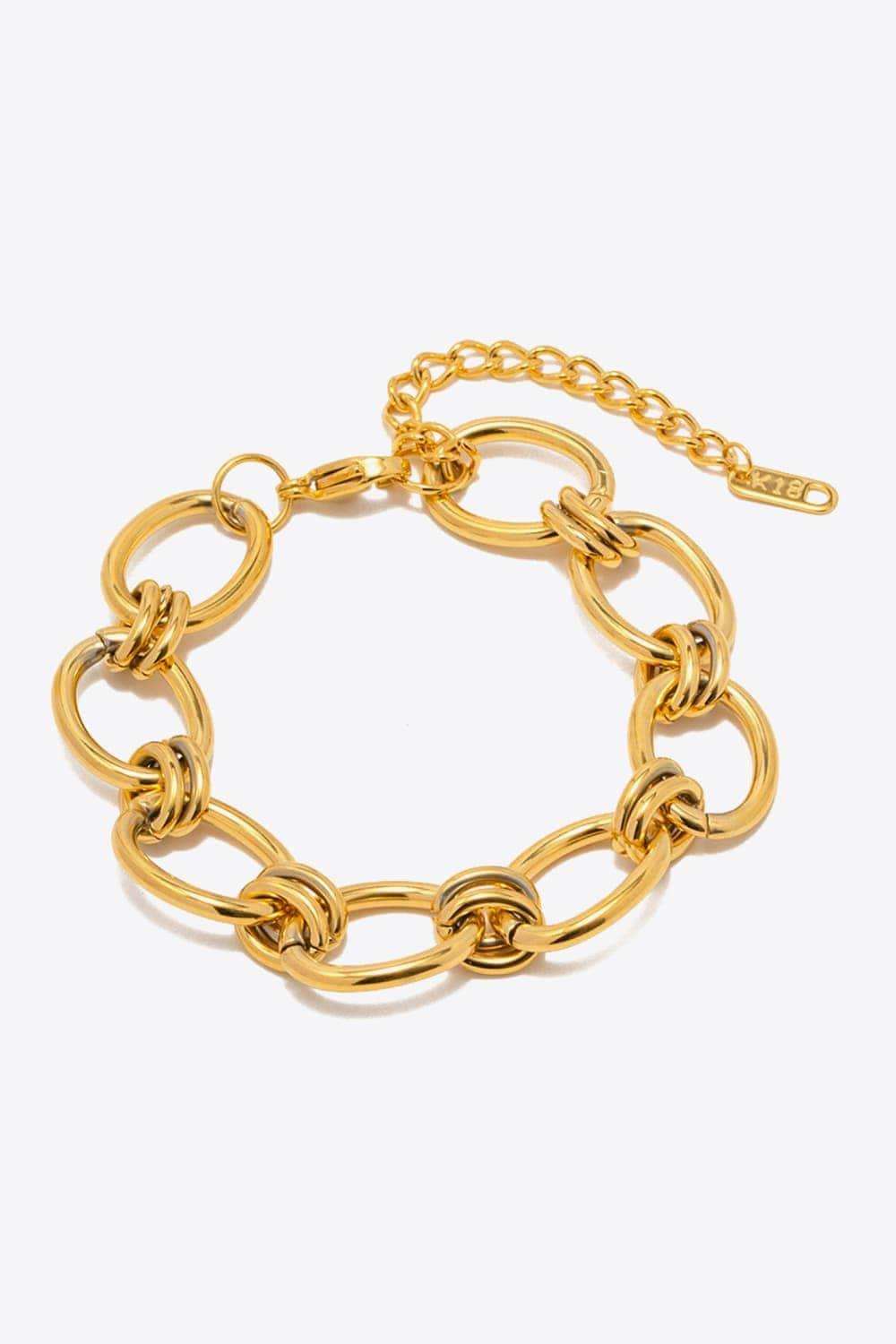 Chunky Chain Stainless Steel Bracelet - Trendsi - Flyclothing LLC