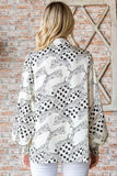 First Love Tiger Print Collared Neck Long Sleeve Satin Shirt - Trendsi - Flyclothing LLC