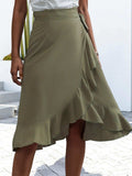 Tied Ruffled Skirt - Trendsi - Flyclothing LLC