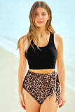 Two-Tone Tied Two-Piece Swimsuit - Trendsi - Flyclothing LLC
