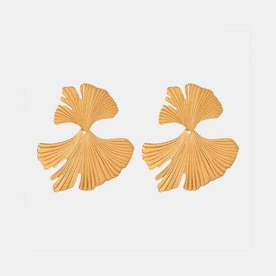 Ginkgo Biloba Design Stud Earrings - Trendsi - Flyclothing LLC