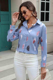 Printed Collared Neck Buttoned Shirt - Trendsi - Flyclothing LLC