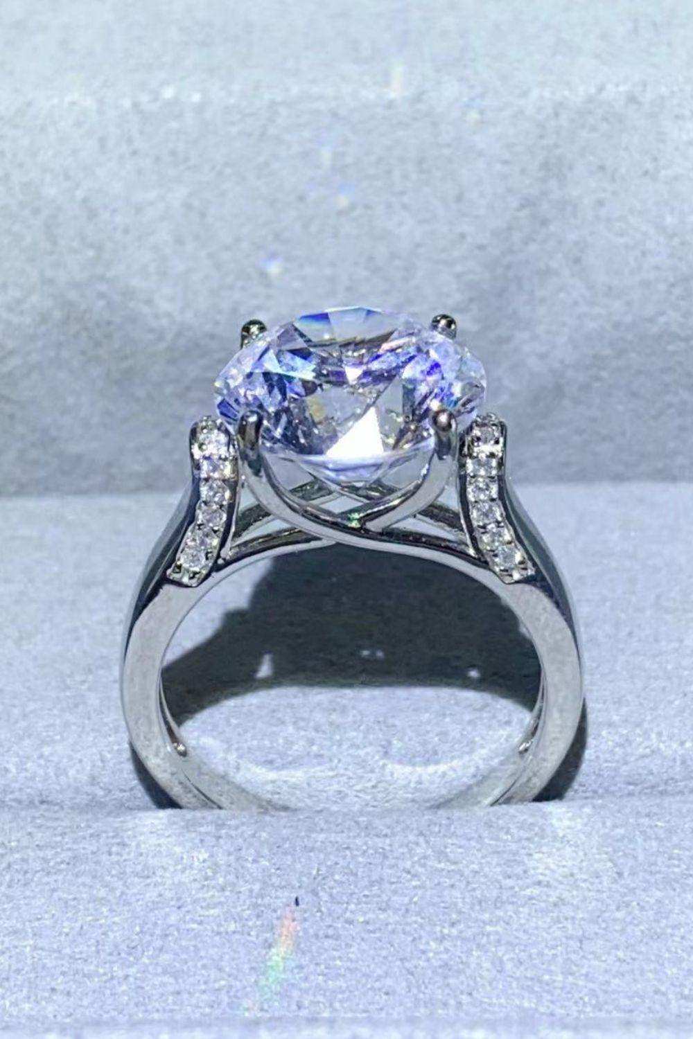 5 Carat Moissanite Platinum-Plated Ring - Trendsi - Flyclothing LLC
