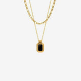 Titanium Steel Gold-Plated Pendant Necklace - Trendsi - Flyclothing LLC