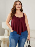 Plus Size Double-Strap Scoop Neck Cami - Trendsi - Flyclothing LLC