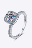 2 Carat Moissanite Square Halo Ring - Trendsi - Flyclothing LLC