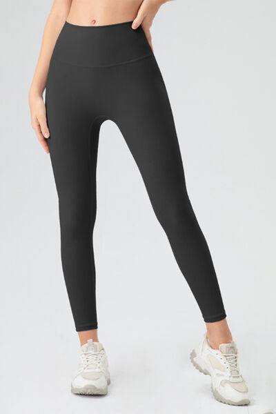 High Waist Skinny Active Pants - Trendsi - Flyclothing LLC