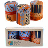 Hand Painted Candles in Uzushi Design (box of three) - Nobunto - Nobunto - Flyclothing LLC