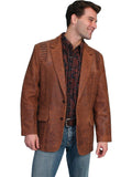Scully BROWN CAIMAN INSET BLAZER - Scully Leather - Flyclothing LLC