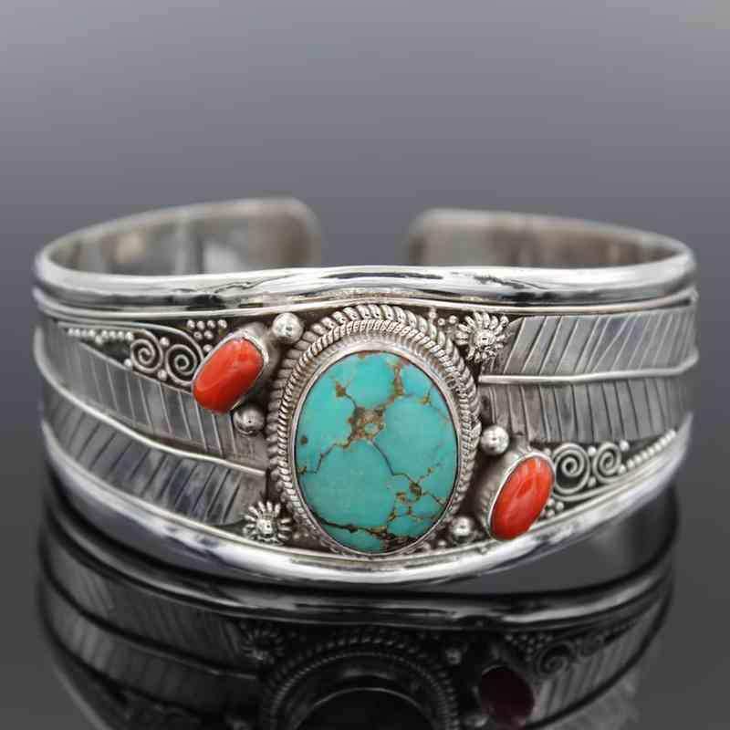 Turquoise Open Bracelet - Trendsi - Flyclothing LLC