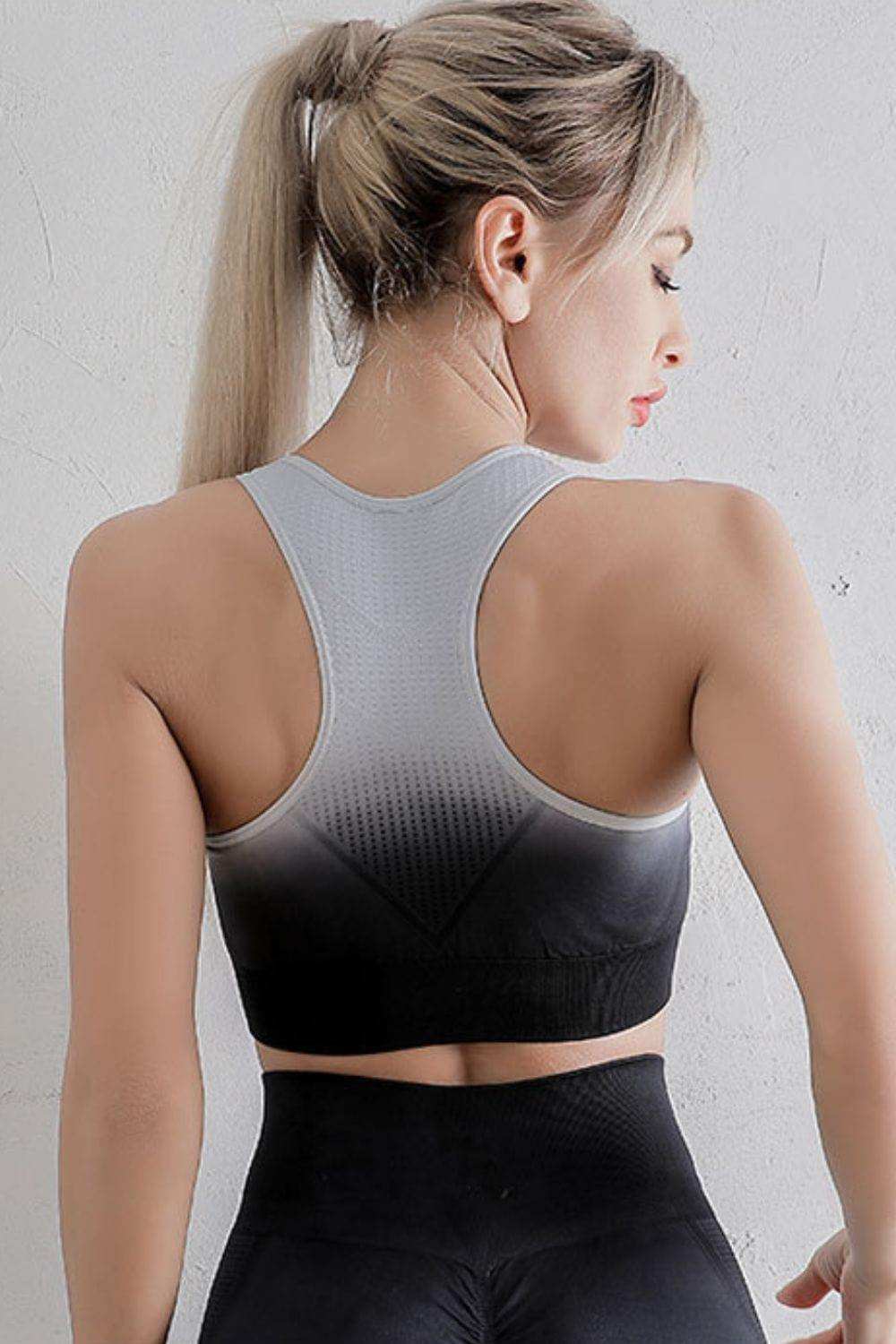 Gradient Sports Bra and Leggings Set - Trendsi - Flyclothing LLC